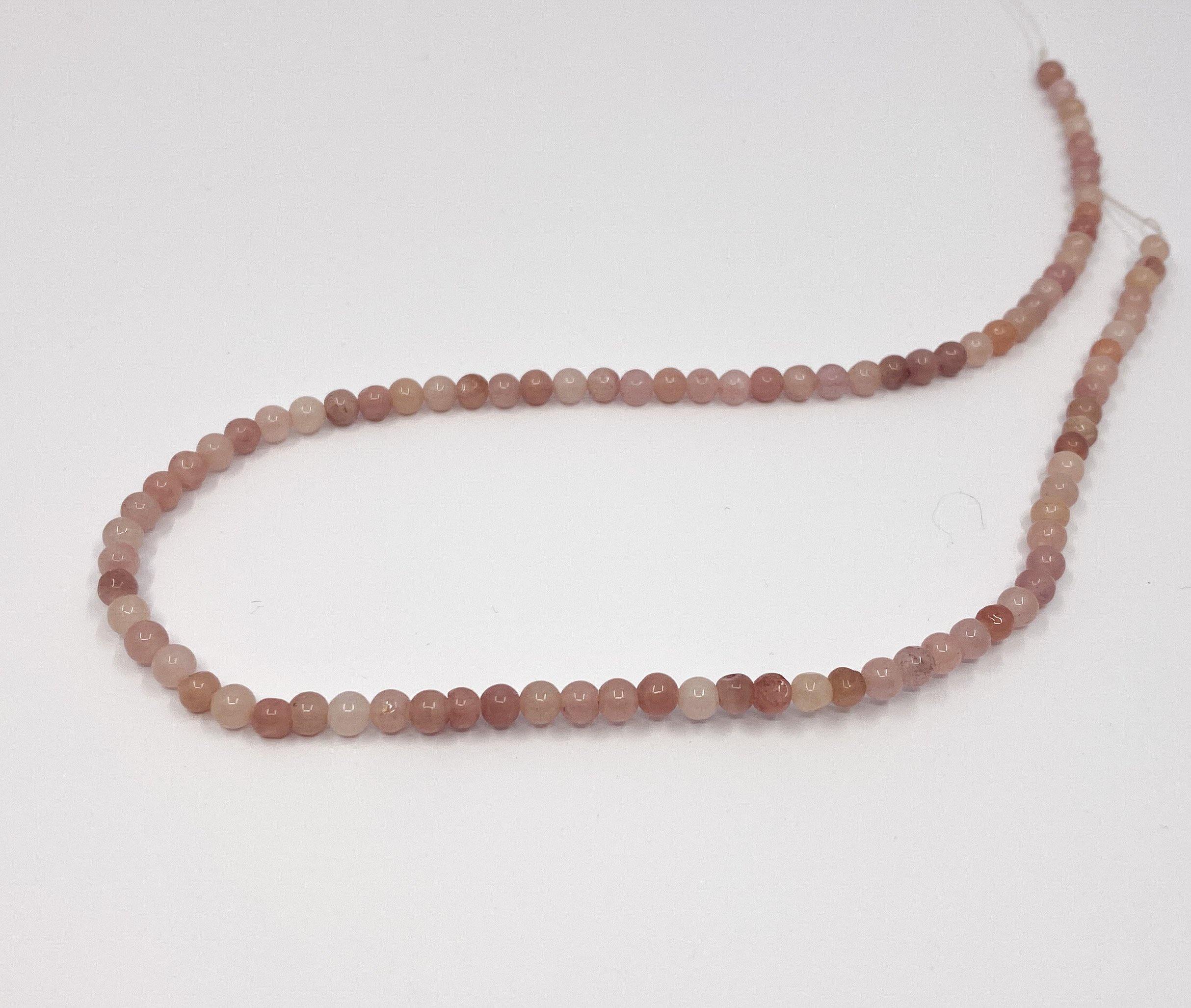 Naturstein Perlen Marmor und Calcit 4 mm - Farbe light taupe - bead&more
