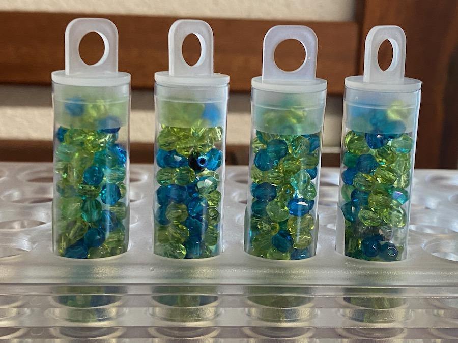Glasschliffperlen 4mm, Farbe Mix Seagreen 01 - bead&more
