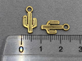 Anhänger Metall Kaktus 15 mm, Farbe altmessing