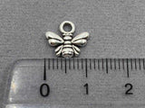Anhänger Metall "Biene" 10 mm, Farbe altsilber