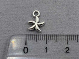 Anhänger Metall "Seestern" 11 mm, Farbe altsilber