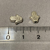 Metallperle "Hamsa Hand", altsilber