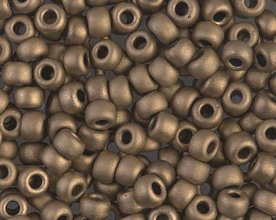 0 Round Seed Bead, Farbe Met Matte Bronze - bead&more