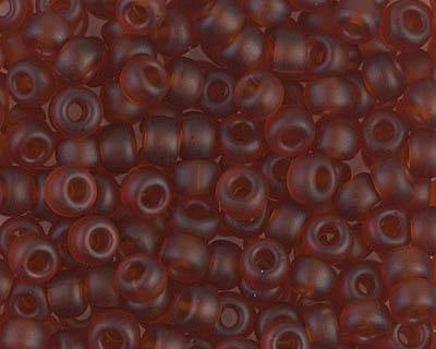 0 Round Seed Bead, Farbe Trans. Dk Topaz - bead&more