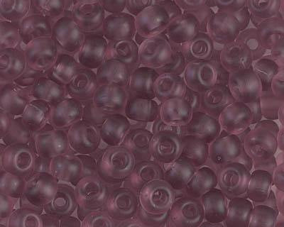 0 Round Seed Bead, Farbe Matte Trans Smoky Amy - bead&more