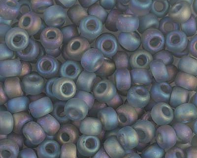 0 Round Seed Bead, Farbe Matte Trans Gray AB - bead&more