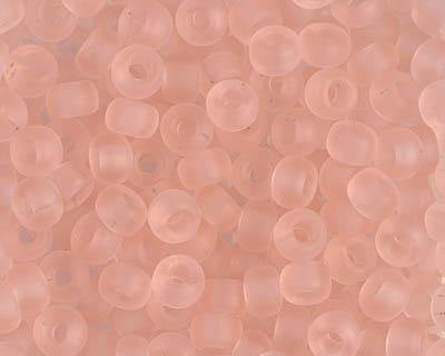0 Round Seed Bead, Farbe Matte Trans Tea Rose - bead&more