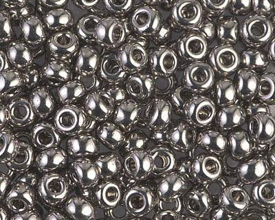 0 Round Seed Bead, Farbe Nickel Plated - bead&more