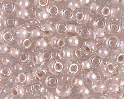0 Round Seed Bead, Farbe Blush Lined Crystal - bead&more