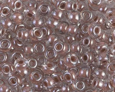 0 Round Seed Bead, Farbe Cocoa Lined Crystal - bead&more