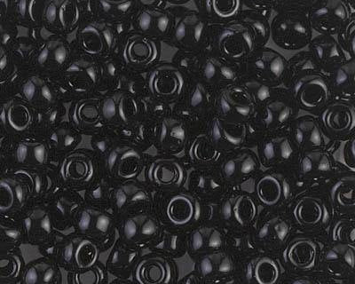 0 Round Seed Bead, Farbe Opaque Black - bead&more