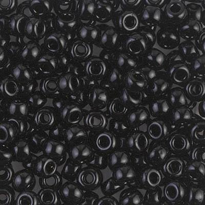 Miyuki 6/0 Round Seed Bead, Farbe Opaque Black - bead&more