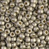 Miyuki 6/0 Round Seed Bead, Farbe 03 Duracoat Matte Galv Lt Pewter