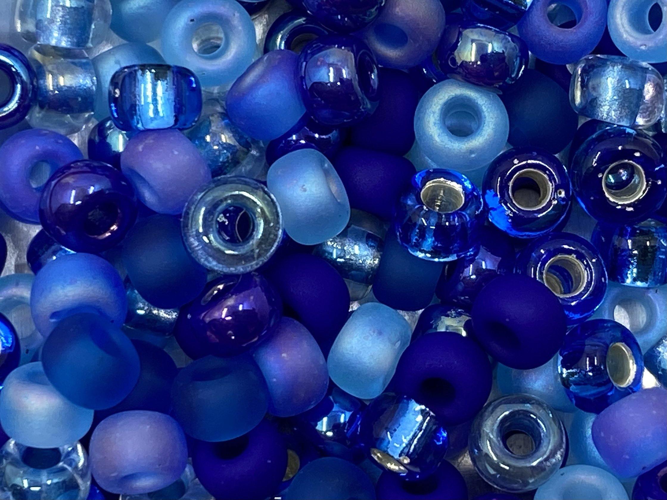 0 Round Seed Bead, Farbe Blue Tones - bead&more