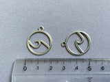 Anhänger Metall "Welle", Farbe silber