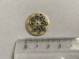 Anhänger Metall "Blume rund", Farbe silber
