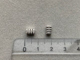 Metallperle "Tube Quadruple", silber