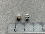 Metallperle "Tube Triple", altsilber
