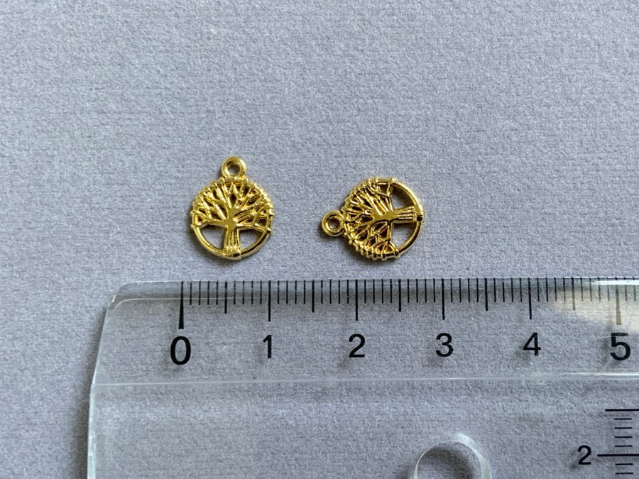 Ciondolo in metallo "Albero della Vita", colore oro