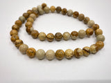 Naturstein Perlen Dalmatiner Jaspis 8 mm - Farbe camel brown
