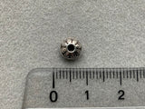 Metallperle "Disc Ornament", silber