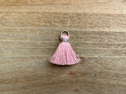 Nappa pendente 1,5 cm, colore argento, rosa antico