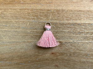 Nappa pendente 1,5 cm, colore argento, rosa antico