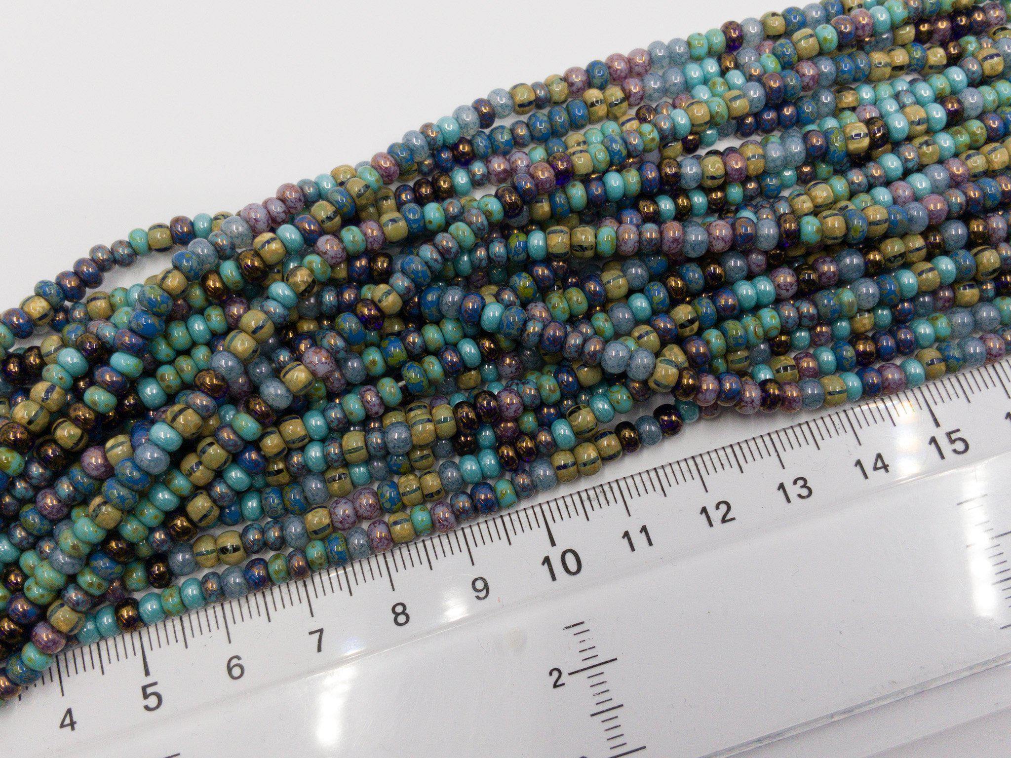 Aged Picasso Glasperlen 4 mm - Farbe Blue Sky Mix - bead&more