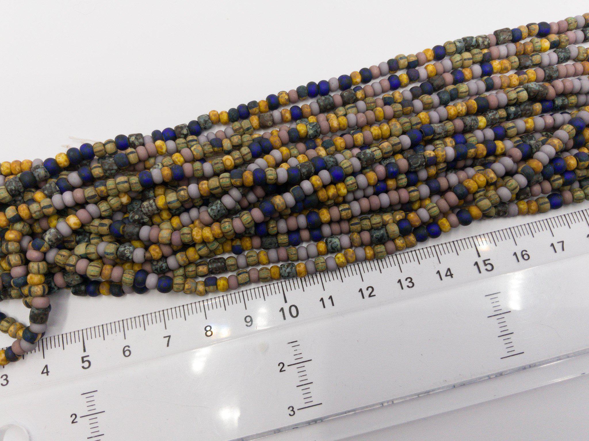 Aged Picasso Glasperlen 4 mm - Farbe Purple Matte Mix - bead&more