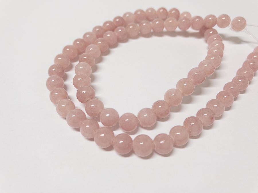 Halbedelstein Perlen Achat 6 mm - Farbe Vintage rose - bead&more