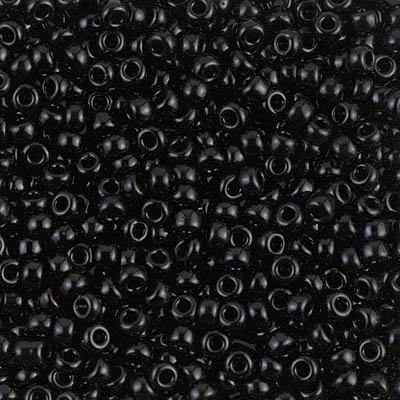 Miyuki 8/0 Round Seed Bead, Farbe Black Opaque - bead&more