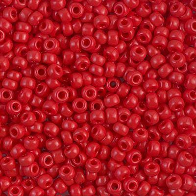 Miyuki 8/0 Round Seed Bead, Farbe Opaque Red - bead&more