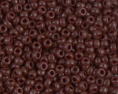 0 Round Seed Bead, Farbe Opaque Chocolate - bead&more