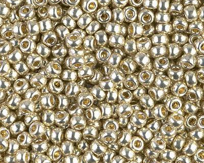 0 Round Seed Bead, Farbe Duracoat Galvanized Silver - bead&more