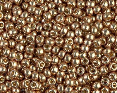 0 Round Seed Bead, Farbe Duracoat Galv Champagne - bead&more