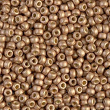 Perline rotonde Miyuki 6/0, colore Duracoat Matte Galv Champagne