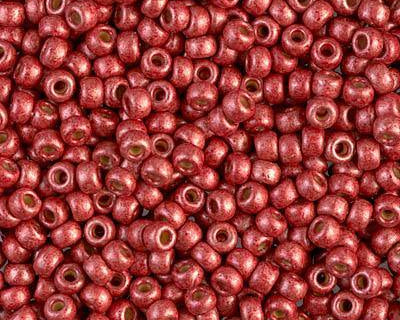 0 Round Seed Bead, Farbe Duracoat Matte Galv Berrry - bead&more