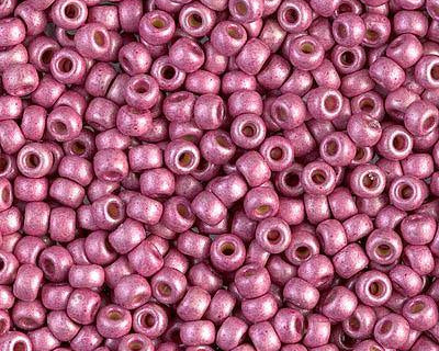 0 Round Seed Bead, Farbe Duracoat Matte Galv Hot Pink - bead&more