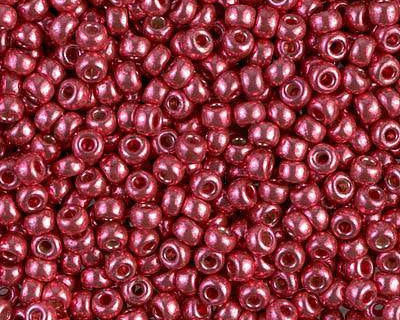 0 Round Seed Bead, Farbe Duracoat Galv Lt Cranberry - bead&more