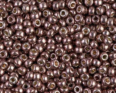 0 Round Seed Bead, Farbe Duracoat Galv Dk Mauve - bead&more
