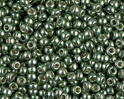 0 Round Seed Bead, Farbe Duracoat Galv Sea Green - bead&more