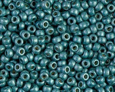 0 Round Seed Bead, Farbe Duracoat Matte Galv Seafoam - bead&more