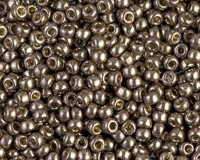 0 Round Seed Bead, Farbe Duracoat Galvanized Pewter - bead&more