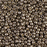 Miyuki 8/0 Round Seed Bead, Farbe Duracoat Galvanized Pewter