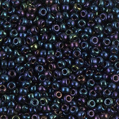 Miyuki 8/0 Round Seed Bead, Farbe Metallic Dk Blue Iris - bead&more