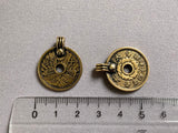 Anhänger Metall "Asia Münze", Farbe altgold