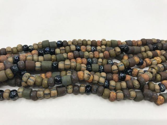 Aged Picasso Glasperlen 6 mm - Farbe Earth Black Mix - bead&more