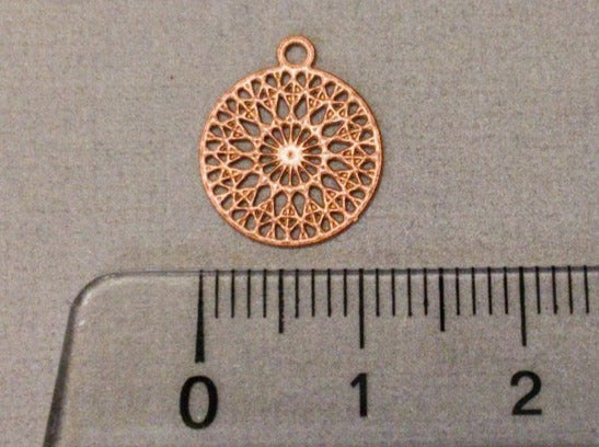 Pendentif en métal "Mandala bohème", couleur cuivre