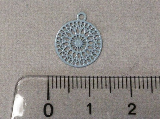 Pendentif en métal "Mandala bohème", couleur bleu