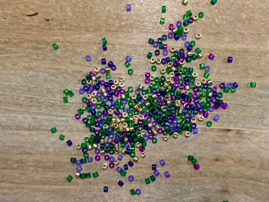 Perles de verre Delica 11/0 - Mélange Mardi Gras